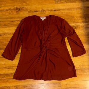 Motherhood Maternity Twist Front 3/4 Sleeve Blouse Size Medium